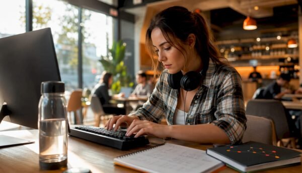 Cybersecurity analyst actively monitoring cyber threats