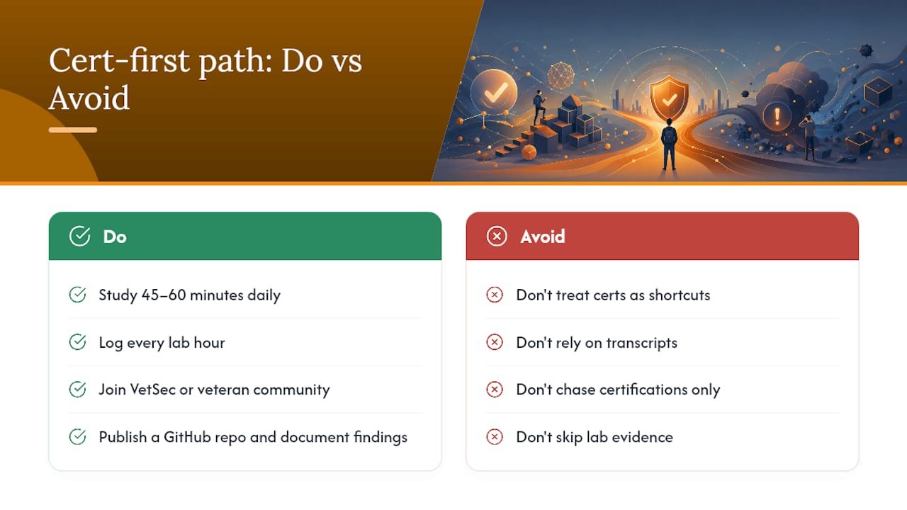 The cert-first path is not a shortcut — it is the right tool — overview diagram