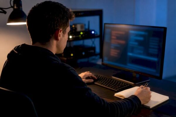 Trainee conducting a hands-on penetration test