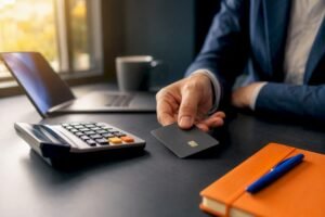 Payment card and calculator for exam budgeting