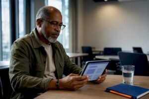 Learner studying cloud certification modules