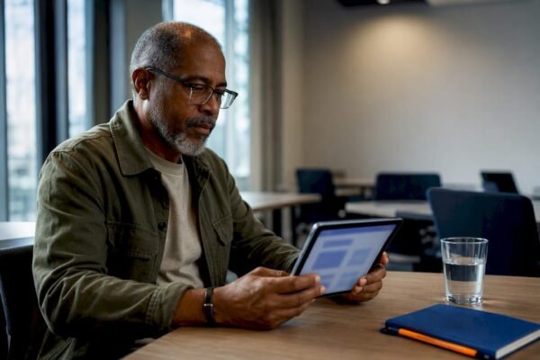 Learner studying cloud certification modules