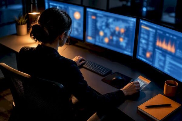 SOC analyst correlating security events
