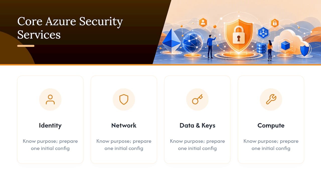 Five categories of Azure security services