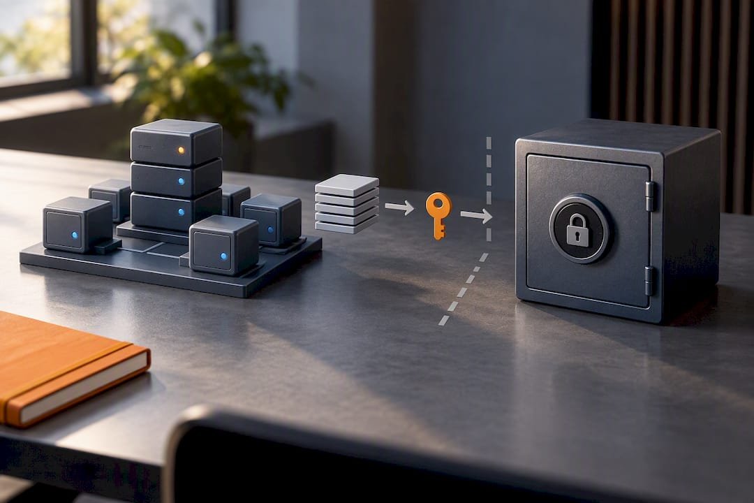 Encrypted etcd backup separated from cluster
