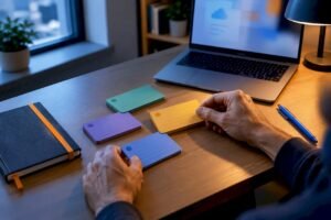 Learner organizing cloud certification study materials