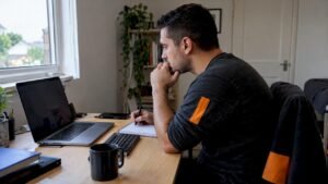 Learner reviewing penetration testing portfolio