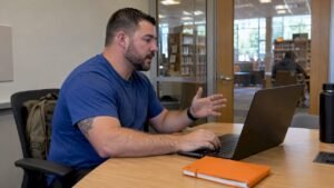 Learner recording a cloud security project walkthrough