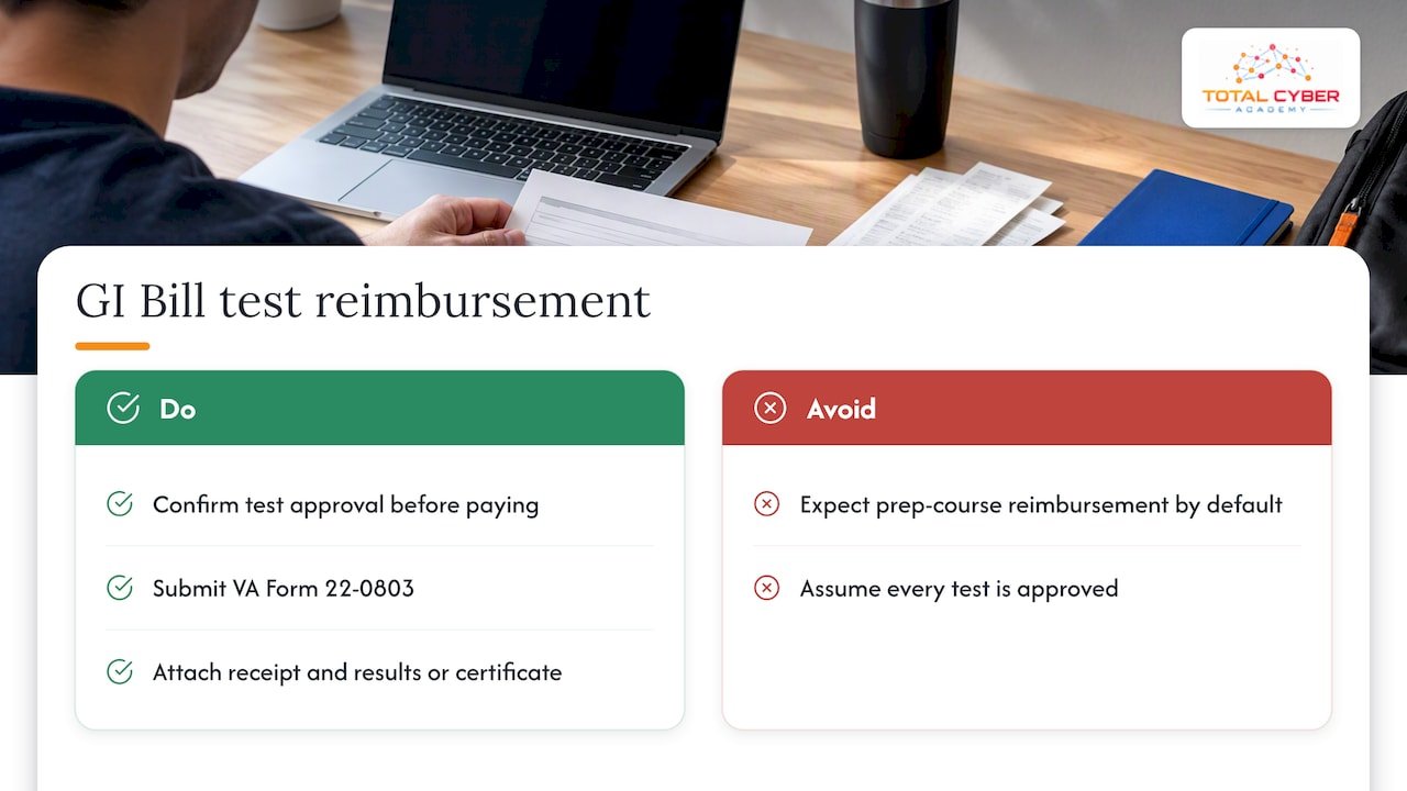 Paying for exams with the GI Bill — overview diagram