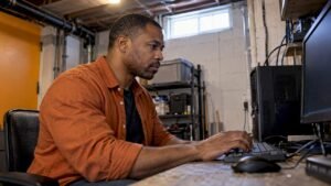 Learner practicing Linux system administration